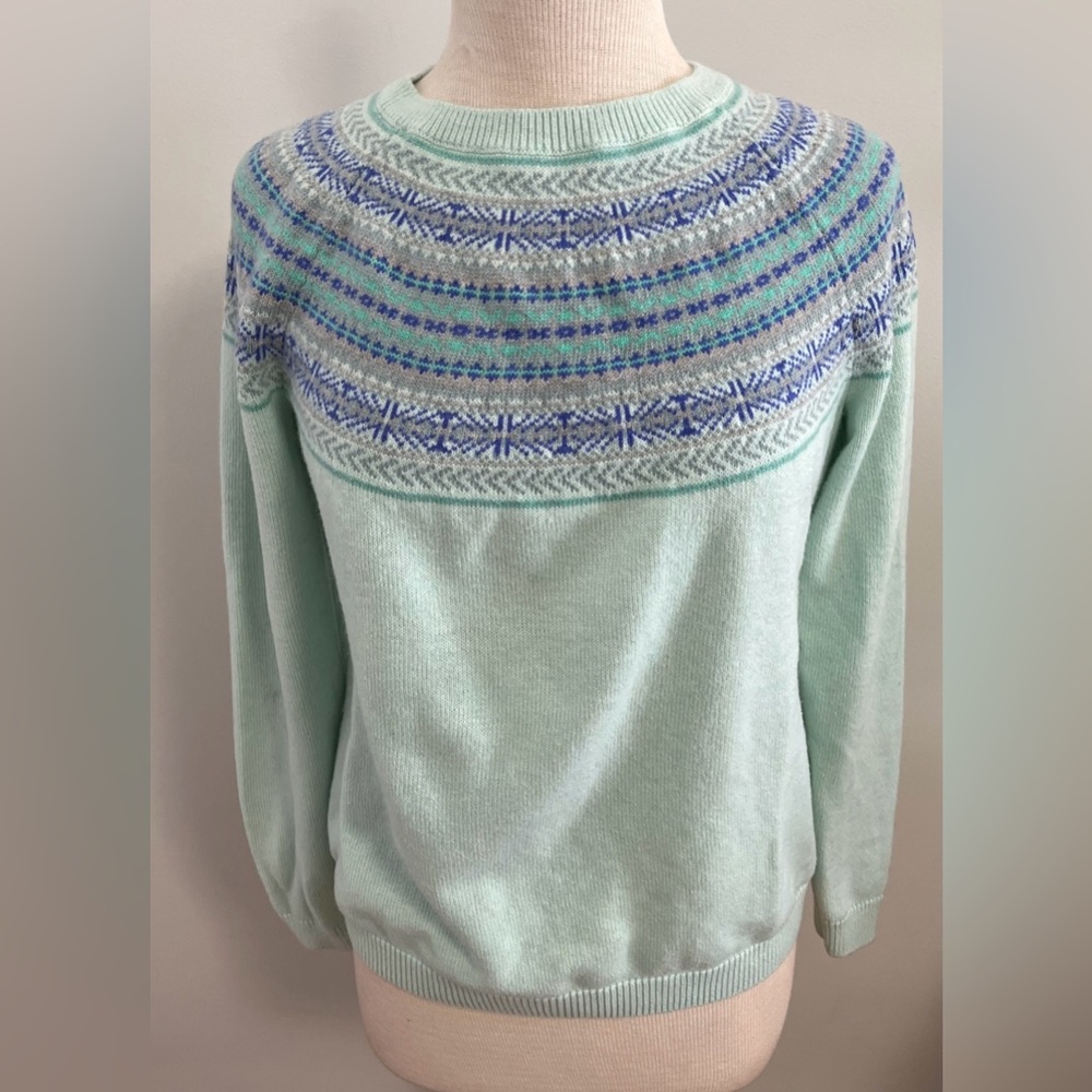 Talbots Fair Isle Yoke Sweater - Picture 2 of 6